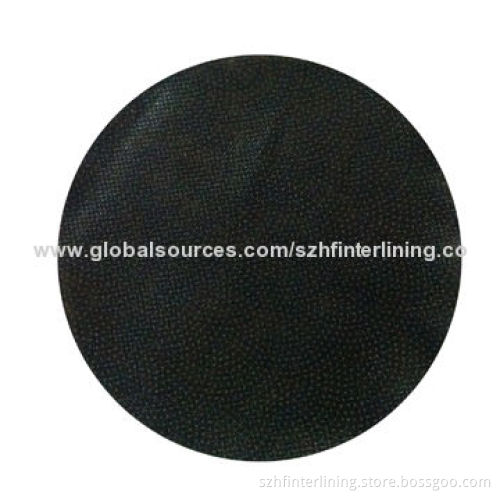 100% PES Glue Paste Dotted Non Woven Interlining Fabric, Black/White/Grey Colors